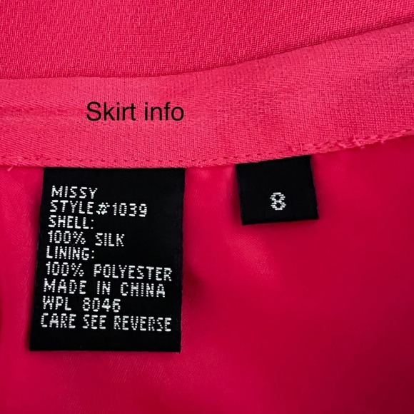 Red Silk Suit Morgan Taylor 8 - Picture 5 of 14